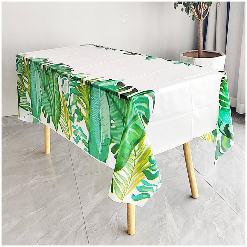 Pack of 4 Eucalyptus Leaf Tablecloth Decorations Plastic Eucalyptus