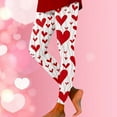 thumbnail image 2 of Womens Valentine's Day Leggings High Waisted Stretchy Love Heart Printed Tight Pants Spring Fashion 2026 Slim Fit Workout Yoga Pants, 2 of 5