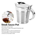 thumbnail image 5 of Gravy Boat, Double Insulated 304 Stainless Steel, Gravy Warmer, Double Wall Creamer Pitcher and Caramel Sauce for Coffee, Stainless Steel Pitcher, 450ML/16 OZ, 5 of 9
