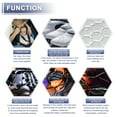 thumbnail image 5 of Unique Bargains 2 Pcs 90mil 2.3mm 1.38sqft Car Sound Mat Butyl Rubber for Engine Cover 9.84"x9.84" Silver Tone Hexagon, 5 of 7