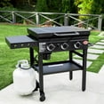 thumbnail image 3 of Char-Griller® Flat Iron® 3-Burner Gas Griddle with Lid in Black, 3 of 8