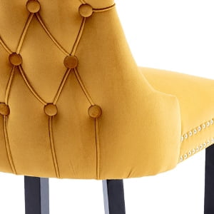 083 Gold Velvet, Wood Legs