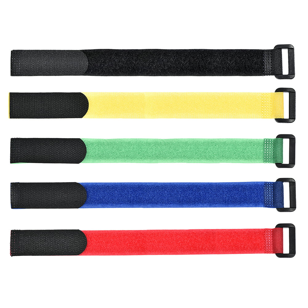 Reusable Cable Ties, 12 Inches Hook and Loop Cord Wrap with Buckle 5 ...