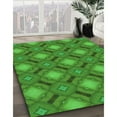 thumbnail image 3 of Ahgly Company Machine Washable Indoor Square Transitional Green Area Rugs, 6' Square, 3 of 7