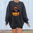 thumbnail image 4 of Sweat-shirts à Imprimé Citrouille Halloween pour Femmes Pull à Manches Longues Pull Col Rond, 4 of 6