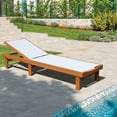 thumbnail image 1 of Gymax Chaise Longue Inclinable en Bois pour Patio Extérieur avec Dossier Réglable, 1 of 9