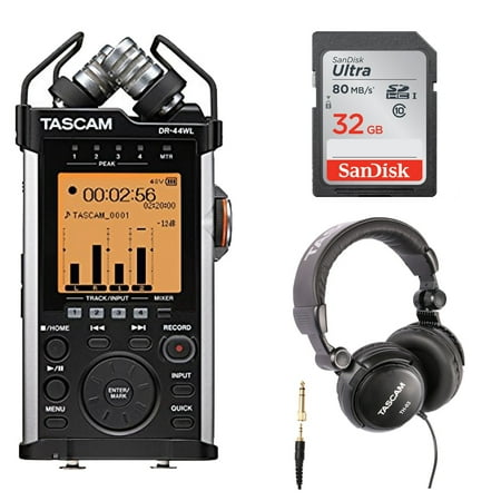 Tascam DR-44WL Portable Digital Recorder with WiFi and Accessories