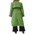 thumbnail image 2 of Trench-Coat Long pour Femmes Classique à Col Rabattu Manches Longues Coupe-Vent avec Ceinture, 2 of 6