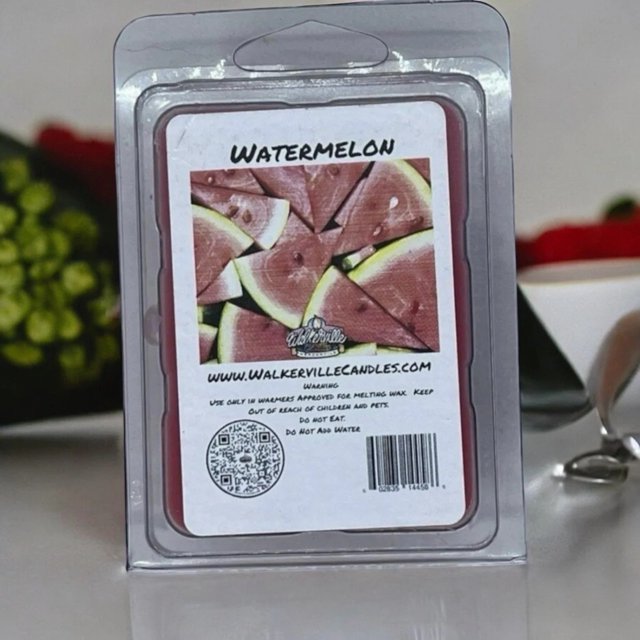 Cire de Soya Végane à la Melon D\'eau, Coulée à la Main, Cire Fondante Fruitée Écologique, Lot de 4