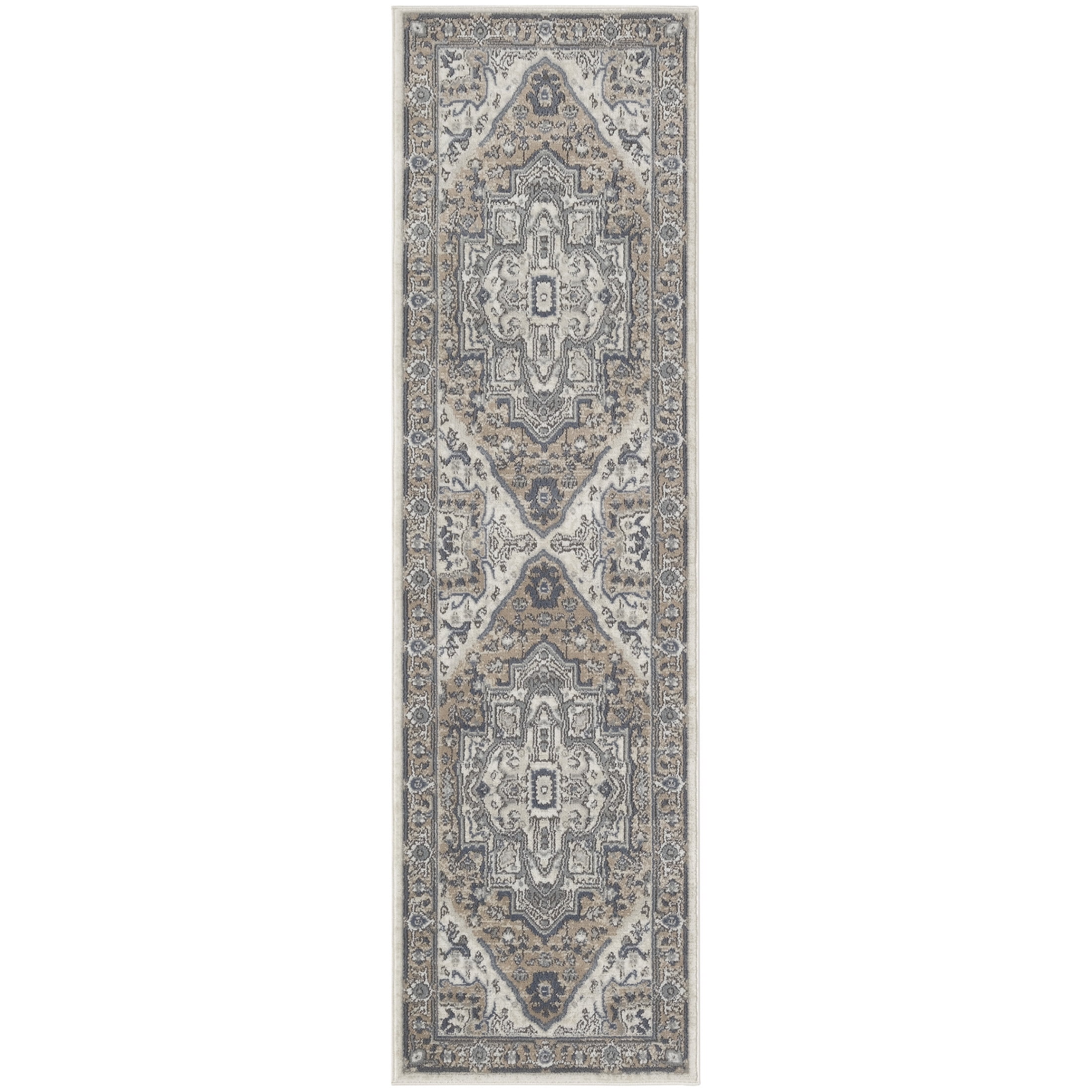 Nourison Concerto 2'2" x 7'6 Ivory Taupe Vintage Indoor Rug
