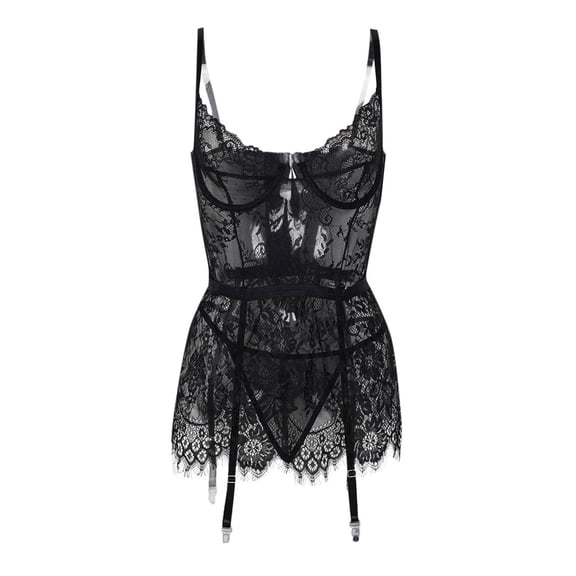 Sexy Lingerie Women Lace Sleepwear Comfortable Homewear All Season Wear Elegant Design Soft Material
