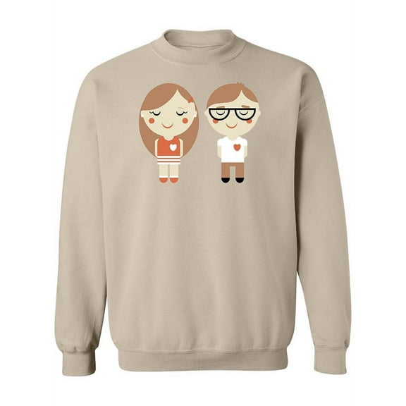 Cute Hipster Couple Sweatshirt Women -Image by Shutterstock, Female 4X-Large