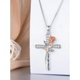 thumbnail image 4 of Dorunmo Mom Necklace 925 Sterling Silver Rose Flower Love Necklaces Cross Pendant I Love You Forever Jewelry Birthday Gifts for Mom Mother from Daughter Son, 4 of 6
