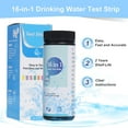 thumbnail image 2 of Water Test Strips, 16 in 1 Water Testing Kits for Drinking Water 100 PCS Rapid Test Strips Detect Hardness, Lead,Chlorine,pH, Nitrate,Iron and More Home Water Test Kit for Well, Tap, and Pool Water, 2 of 6