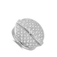 thumbnail image 4 of Micro Pave Circle White CZ Large Wide Ring .925 Sterling Silver Band Jewelry Female Size 8, 4 of 4