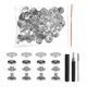 thumbnail image 1 of Uxcell 25 Set Broches de Cuero de 15 mm Kit de Broches de Metal, Remaches de Presión con 3 Herramientas de Instalación, Blanco, 1 of 6