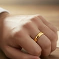 thumbnail image 5 of Mauli Jewels 14K Rose, Yellow or White Gold Plain Men's and Women's Wedding Band Ring (3MM to 6MM), 5 of 7