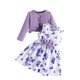 thumbnail image 1 of Odeerbi 2-9 Años Niñas Conjunto de Verano Vestido de Tirantes Floral de Algodón Con Bolero Shrugs Conjunto de Dos Piezas Cardigan de Manga Larga Conjunto de Vestido de Sol, 1 of 9
