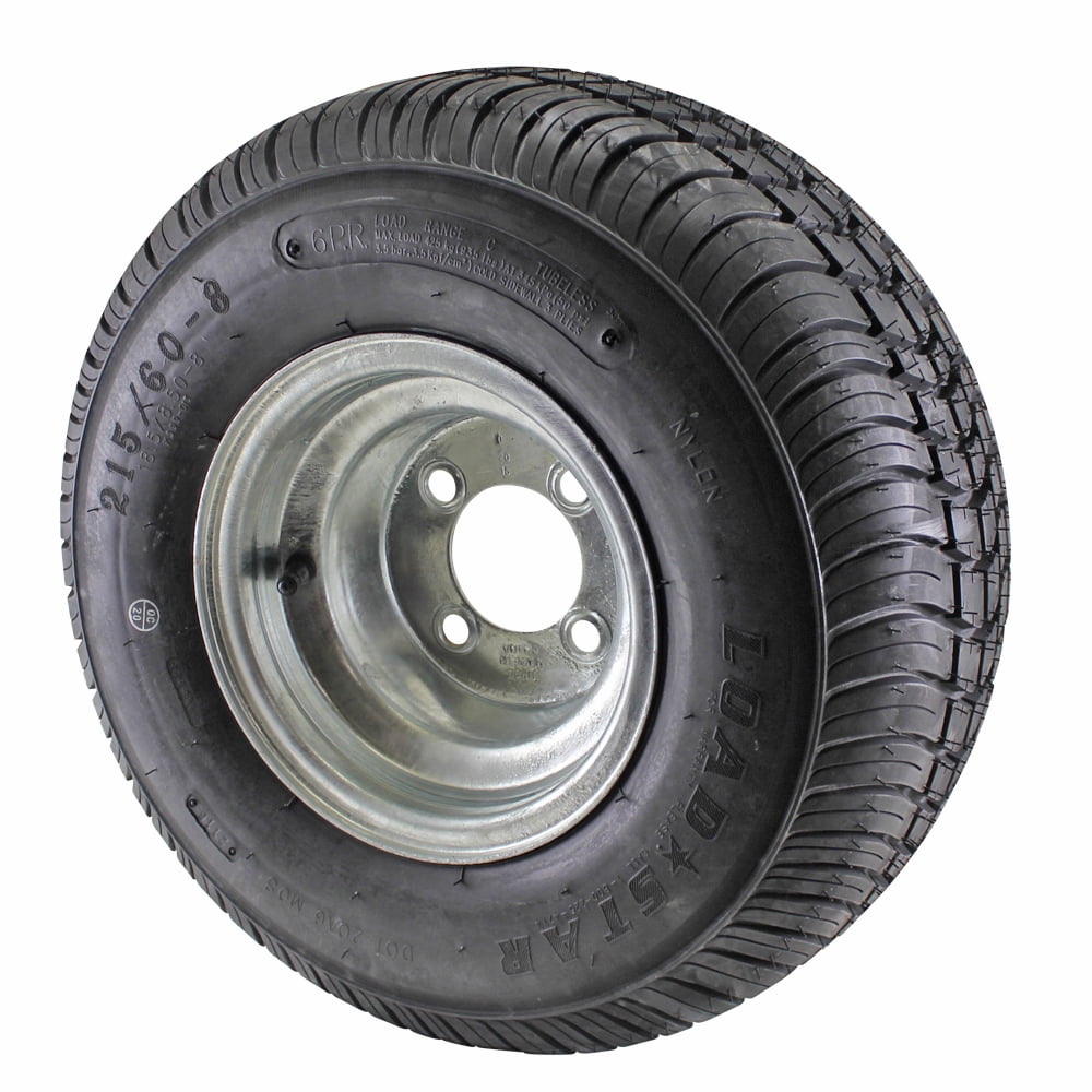18.5X8.58 Loadstar Trailer Tire LRC on 4 Bolt Galvanized Wheel