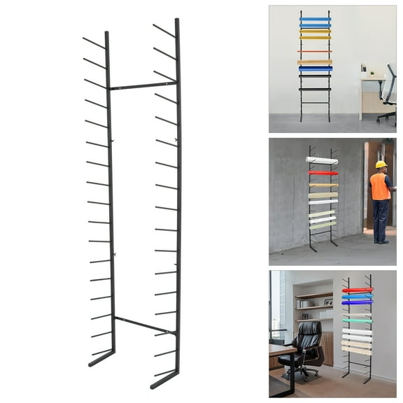 Blueprint Storage Rack, Poster Display Rack, Blueprint Roll File Holder Black