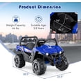 thumbnail image 6 of OLAKIDS 12V Ride on UTV, Battery Powered Off-Road Kids Electric Vehicles with Remote Control, Music, Horn, MP3, Lights, 3 Speeds, Soft Start, Ride on Truck for 3+ Boys Girls, 6 of 8