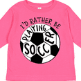 thumbnail image 4 of Inktastic I'd Rather Be Playing Soccer Boys or Girls Long Sleeve Toddler T-Shirt, 4 of 5