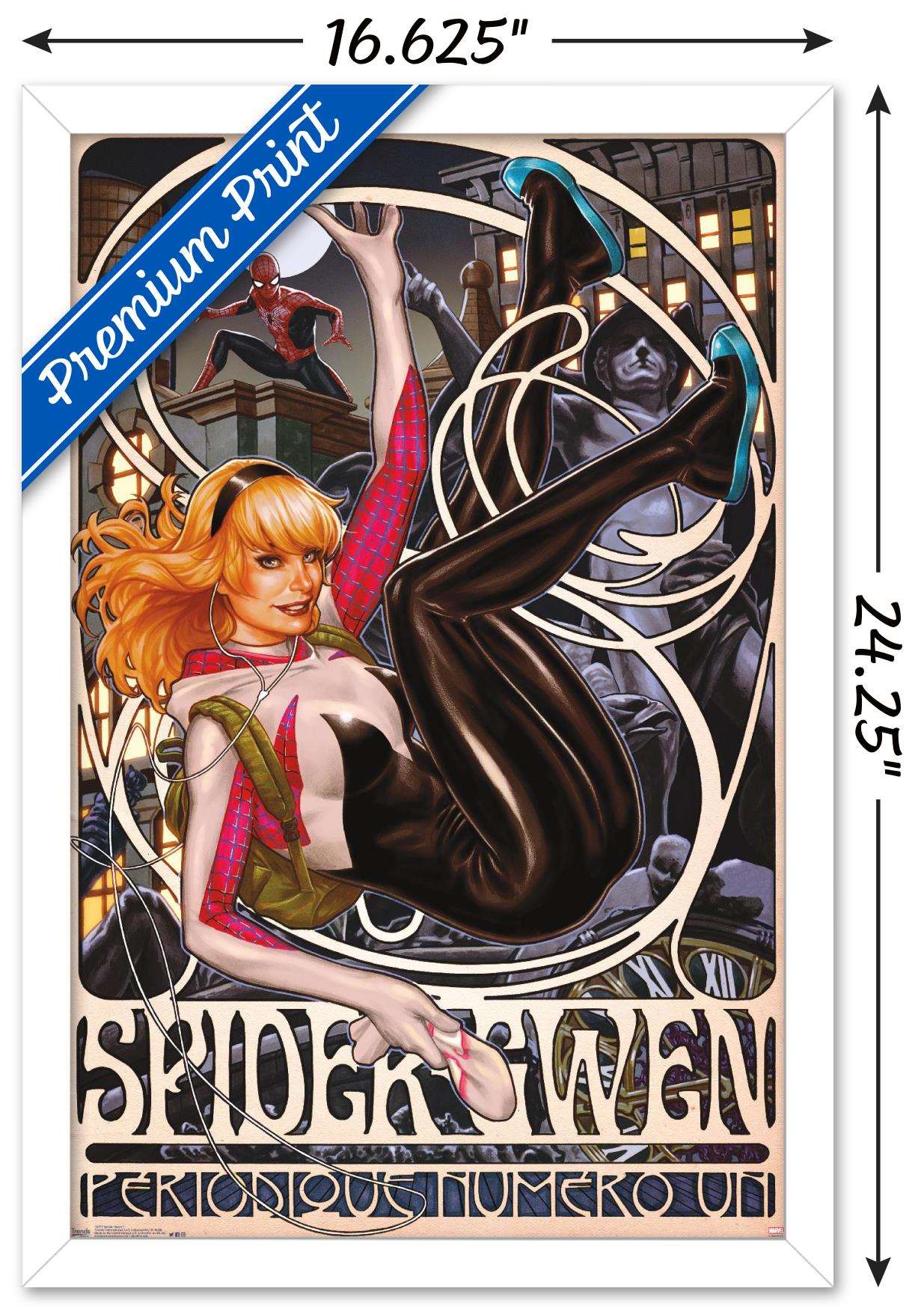 Marvel Comics - Spider-Gwen - Cover #1 Wall Poster, 14.725" x 22.375", Framed