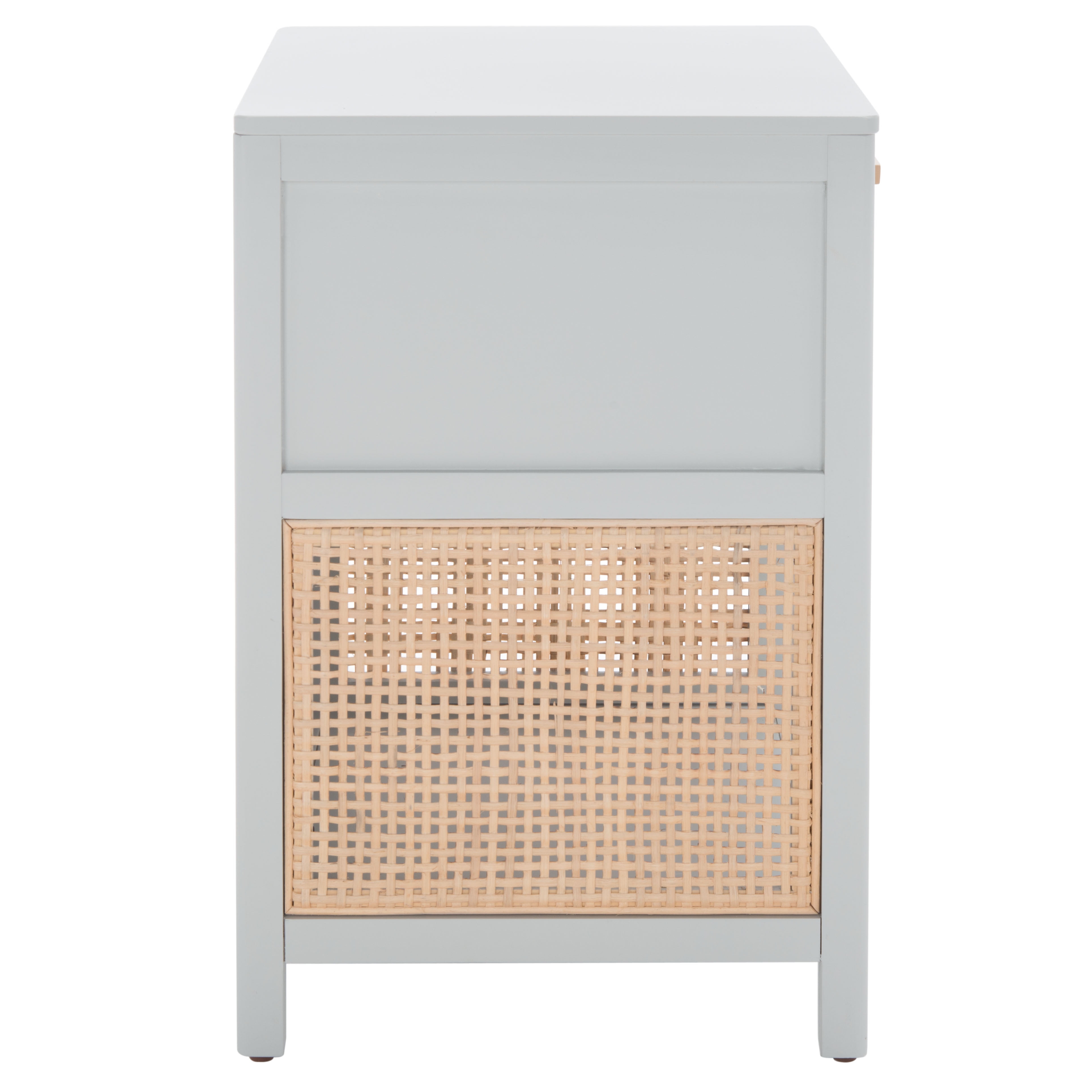 SAFAVIEH Miya Rustic Coastal 1 Drawer Nightstand, Grey/Natural