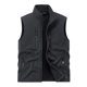 thumbnail image 2 of Camiseta sin mangas con cuello alto para hombre, color liso, para exteriores, con múltiples bolsillos, informal, de terciopelo y poliéster., 2 of 7