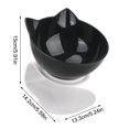 thumbnail image 4 of Bol pour Animaux de Compagnie Contenant d'Eau Potable à 15° Incliné avec Support Surélevé Protection Colonne Vertébrale Alimentation des Petits Animaux Domestiques 1 Bol Noir, 4 of 8