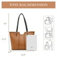 thumbnail image 3 of Montana West Women's Oversized Hobo Tote Shoulder Satchel Bag, Brown, 3 of 7