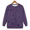 thumbnail image 4 of Bovemsi Womens Sweatshirts Ladies' Star Printed Round Neck Casual Long Sleeved Sportswear Top Fall Fashion Outfits 2025 Clothes, 4 of 9