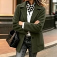 thumbnail image 5 of PBFRDSJ Women Winter Single Breasted Pea Coat Casual Notch Lapel Oversized Thicken Tweed Overcoat Mid Long Wool Blend Overcoat Jacket, 5 of 8