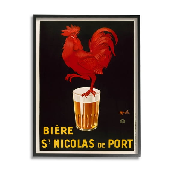 Stupell Industries Vintage Beer Brewery Ad Graphic Art Black Framed Art Print Wall Art, Design by Marcus Jules