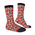 thumbnail image 3 of Uemuo Hockey With Maple Leaves Pattern Women's Crew Socks, Soft Durable Breathable Moisture-Wicking with Odor Control Cotton socks, 3 of 9
