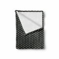 thumbnail image 2 of Art Deco Soft Flannel Fleece Blanket, Minimalist Monochrome Pattern with Big Little Spotted Shapes on Dark, Cozy Plush for Indoor and Outdoor Use, 50" x 60", Charcoal Grey and Ivory, by Ambesonne, 2 of 6