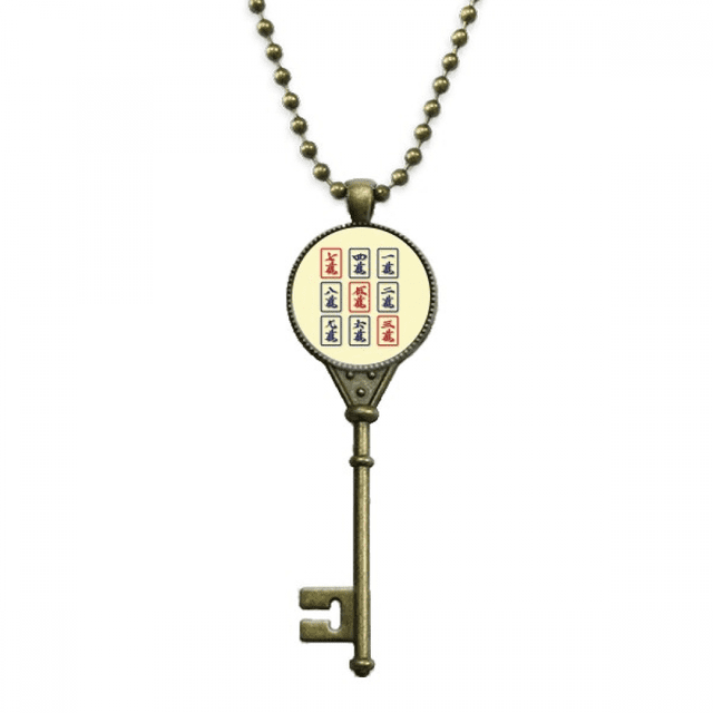 Mahjong caleidoscopio Llavero Collar Colgante Bandeja Cadena Embellecida Unbranded M