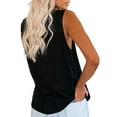 thumbnail image 2 of Women's Tank Tops for Casual Sleeveless Crew Neck Solid T-Shirts Summer Tops, 2 of 5
