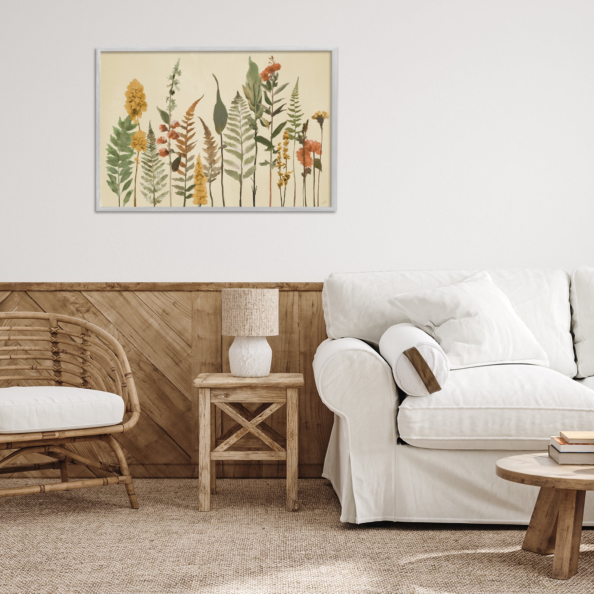 Stupell Industries Fall Toned Botanics Gray Framed Giclee Art, design by Elizabeth Medley