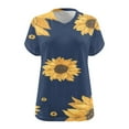 thumbnail image 4 of Camisetas Casuales de las Mujeres de Manga Corta de Cuello en V Oversized Camiseta Deportiva de Verano, Top Impreso Casual, 4 of 4