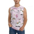 thumbnail image 2 of Lsque No Drama Llama Print Men's Cotton Blend Sleeveless Muscle Shirts (S-3XL)- Moisture Wicking, Odor Protection, UPF 30+,3X-Large, 2 of 8