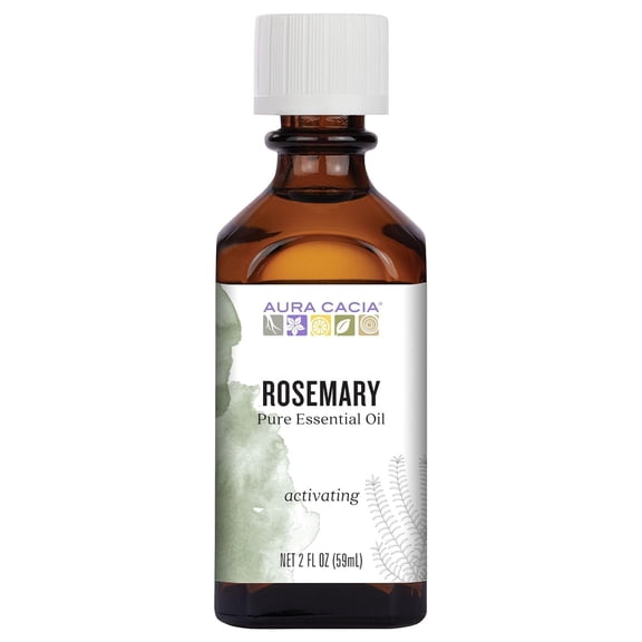 Aura Cacia 100% Pure Aromatherapy Cleansing Essential Oil, Rosemary - 2 Oz