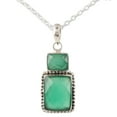 thumbnail image 3 of NOVICA Onyx pendant necklace, 'Day Party in Green', 3 of 6