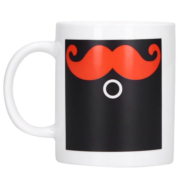 Innovative Beard Pattern Thermal Induction Mug - Magic Color Changing Ceramic Cup for Coffee Tea, Ideal for Home, Office, Weddings, 330ml, Exquisite Gift for Friends Family, Not Microwave/Dishwasher