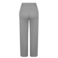 thumbnail image 4 of Women's Mid-Rise Slim Stretchy Cropped Tapered Wide Leg Solid Color Pants Women’s Suit Pants Stretch Office Attire Pants for Women Work Pants Casual High-Waisted Business Trousers with Pocket, 4 of 6