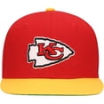 thumbnail image 2 of Youth Mitchell & Ness Red Kansas City Chiefs Team Two-Tone Snapback Hat, 2 of 4
