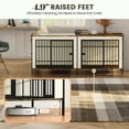 thumbnail image 5 of Erinnyees 79" Double Dog Crate Furniture, Extra Large Dog Cage Large Breed, Wooden Dog Crate TV Stand, Furniture Style Dog Kennel with Divider, Beige, 5 of 7