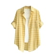 thumbnail image 2 of Goodtrade8 Blouses for Women Lightweight Plaid Casual Loose Long Sleeve Collared Womens Tops for Winter, 2 of 3