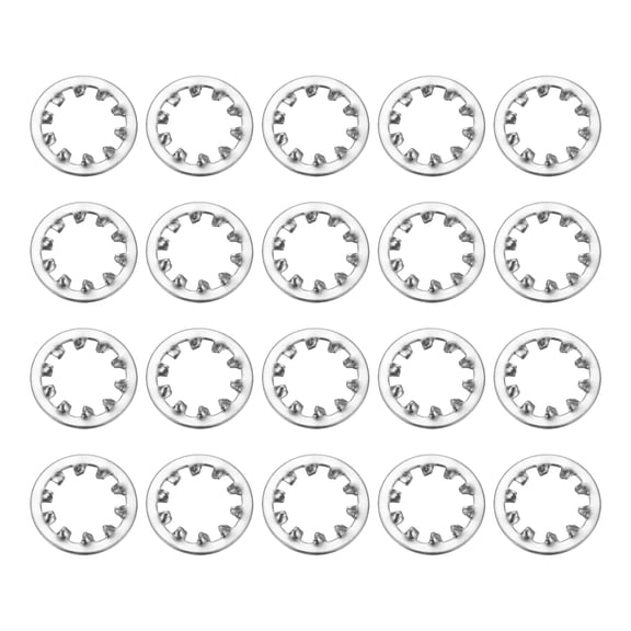 20Pcs SAE 1/2" 304 Stainless Steel Internal Tooth Lock Washer