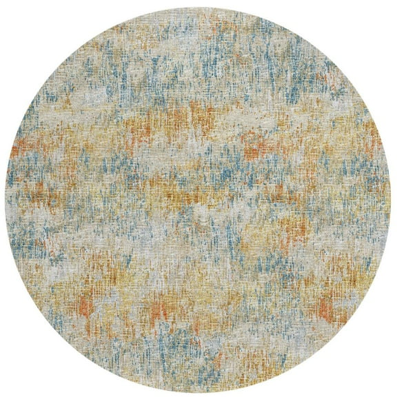 Accord AAC31 Gilded Washable 8 ft x 8 ft Round Rug
